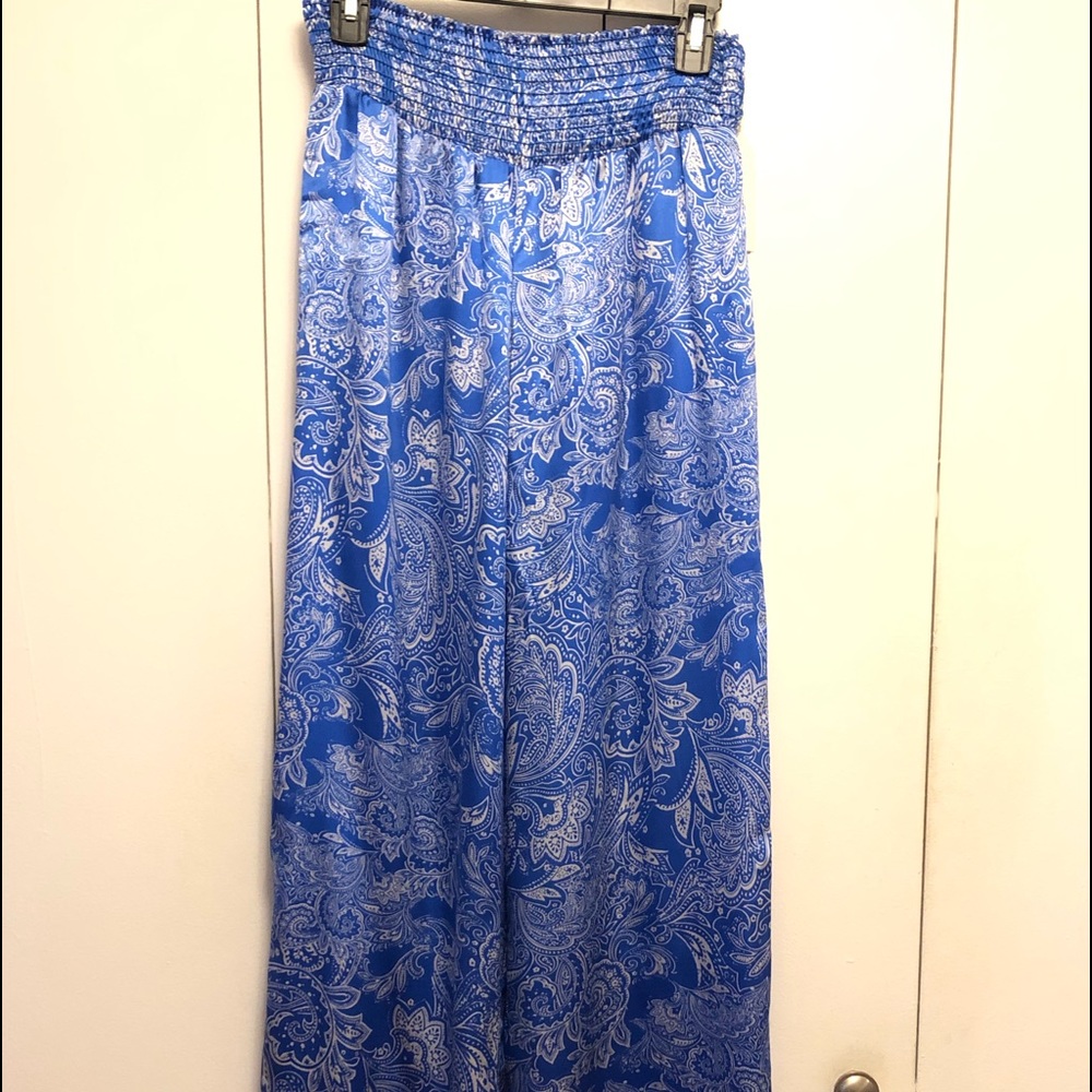 Moon & Meadow Women 100% SILK Wide-Leg Pant